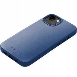 Mujjo Full Leather Case etui skórzane do iPhone 14 kompatybilne z MagSafe (monaco blue) - Etui i futerały do telefonów - miniaturka - grafika 1