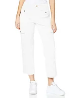 Spodnie damskie - 7 For All Mankind Proste spodnie damskie typu cargo na co dzień, Off-White, 25W - miniaturka - grafika 1