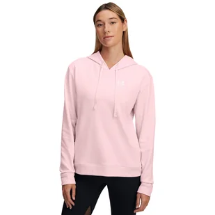 Damska Bluza UNDER ARMOUR UA RIVAL TERRY HOODIE 6005511-647 – Różowy - Bluzy damskie - miniaturka - grafika 1