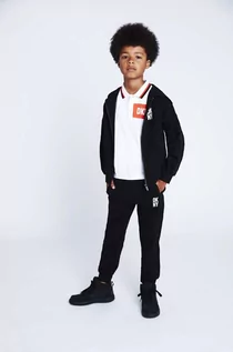 Koszulki dla chłopców - Dkny polo bawełniane dziecięce kolor biały z nadrukiem - DKNY - grafika 1