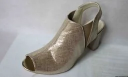 Sandały SKÓRZANE FASHION beż-złoto obcas 8 n 37 - Sandały damskie - miniaturka - grafika 1