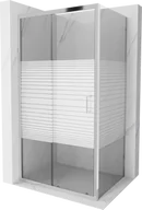 Kabiny prysznicowe - Mexen Apia kabina prysznicowa rozsuwana 95x100 cm, pasy, chrom - 840-095-100-01-20 - miniaturka - grafika 1