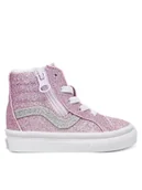 Buty dla dziewczynek - Vans Sneakersy SK8-Hi Reissue Side Zip VN0007Q3EMY1 Różowy - miniaturka - grafika 1