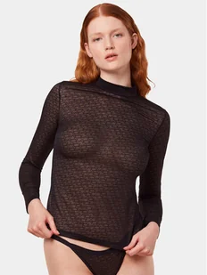 Triumph Bluzka Triumph Signature Sheer Shirt 10216862 Czarny Slim Fit - Bluzki damskie - miniaturka - grafika 1