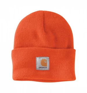 Czapki damskie - Czapka zimowa Carhartt Acrylic Watch Hat A18 Brite Orange - grafika 1