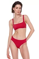 Stroje kąpielowe - Trendyol Damski normalny stan normalny dół od bikini, czerwony (bordowy), 42 - miniaturka - grafika 1