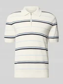 Koszulki męskie - koszulka polo o kroju slim fit z zamkiem błyskawicznym - miniaturka - grafika 1