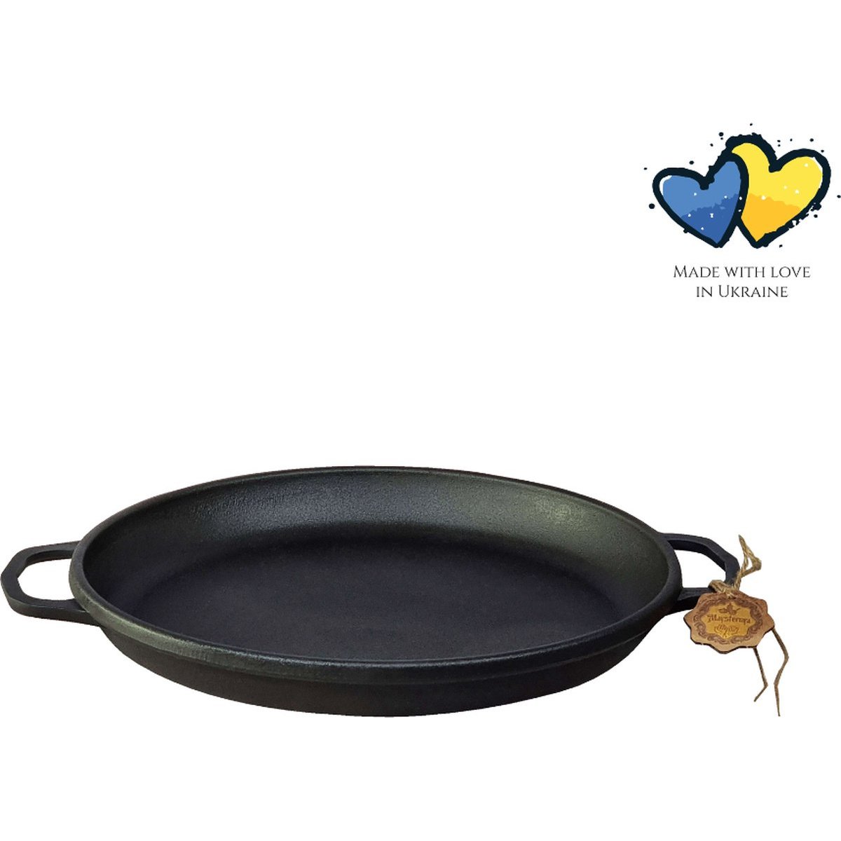 Żeliwna patelnia do paelli ø 40 x 4 cm - odpowiednia na indukcję - patelnia do paelli - gotowanie na otwartym ogniu - okrągła płyta BBQ - czarny