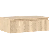 Szafki łazienkowe - Mexen Rivel szafka łazienkowa podumywalkowa 80 cm z blatem, 1 szuflada, ryflowana , dąb - 91A20-08023-1-BFC81 - miniaturka - grafika 1