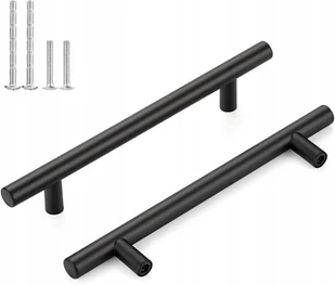 UCHWYT DO SZAFKI MEBLOWY 6x DO SZAFKI SZUFLADY KUCHENNEJ 20CM CZARNY 6SZT - Meble modułowe i akcesoria - miniaturka - grafika 1