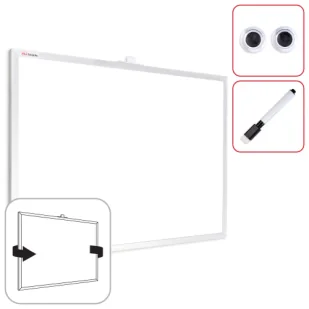 Tablica suchościeralna magnetyczna biała 40x30 cm w aluminiowej ramie + GRATIS - Tablice i flipcharty - miniaturka - grafika 1