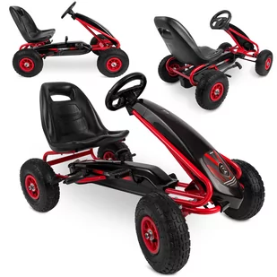 Ricokids Gokart dziecięcy na pedały RK-590 czerwony 759001 - Jeździki dla dzieci - miniaturka - grafika 1