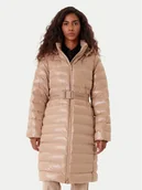 Kurtki damskie - Calvin Klein Kurtka zimowa LV044D543G Beżowy Slim Fit - miniaturka - grafika 1