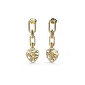 Kolczyki - Kolczyki Guess Heart Cage JUBE03096JWYGT/U - miniaturka - grafika 1