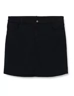 Spódnice - Armani Exchange Damska niezbędna, mini długość, tył metalowe logo czarna spódnica 0, 34 W, Czarny, 34W - miniaturka - grafika 1