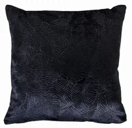 Poszewki na poduszki - Poszewka dekoracyjna Lucie40x40 czarna liście - miniaturka - grafika 1