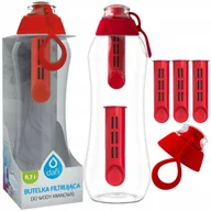 Butelki filtrujące - Zestaw 5x wkład filtrujący butelka Dafi Soft czerwona 0,7l nakrętka - miniaturka - grafika 1