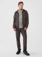 Spodnie sportowe męskie - 4F Spodnie treningowe szybkoschnące męskie - brązowe L - miniaturka - grafika 1