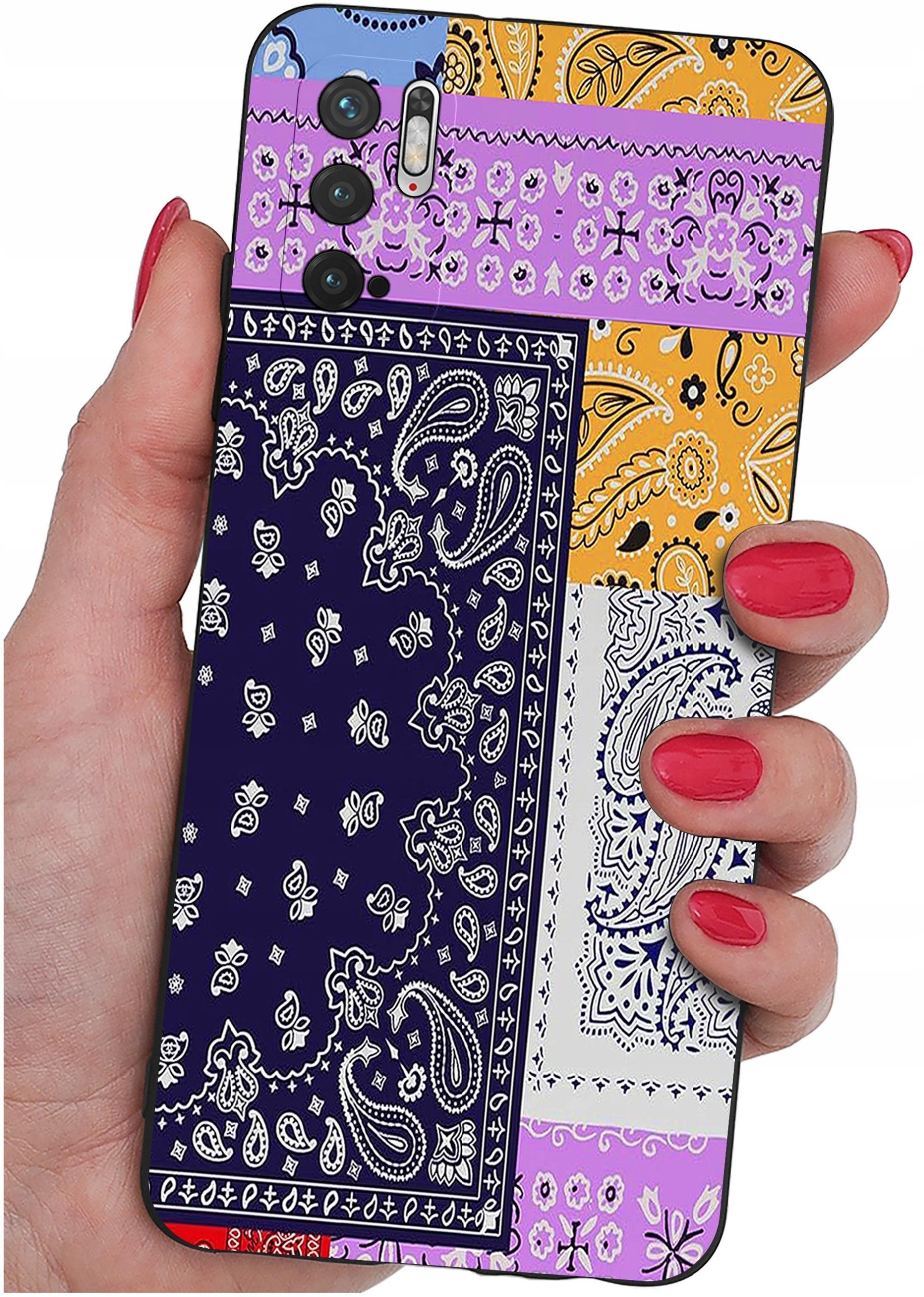 ETUI do Xiaomi Redmi Note 10 5G WZORY SILIKONOWE MATT CASE + SZKŁO 9H