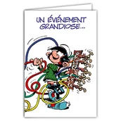 Kartki okolicznościowe i zaproszenia - Gaston Lagaffe Gaston Lagaffe glct-0146 kartka urodzinowa z motywem spotkań GLCT-0146 - miniaturka - grafika 1