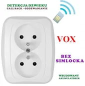 Podsłuchy - Podsłuch Otoczenia (zasięg cały świat!!) Ukryty w Gniazdku Elektr. + VOX + Powiadomienie o Wejściu. - miniaturka - grafika 1