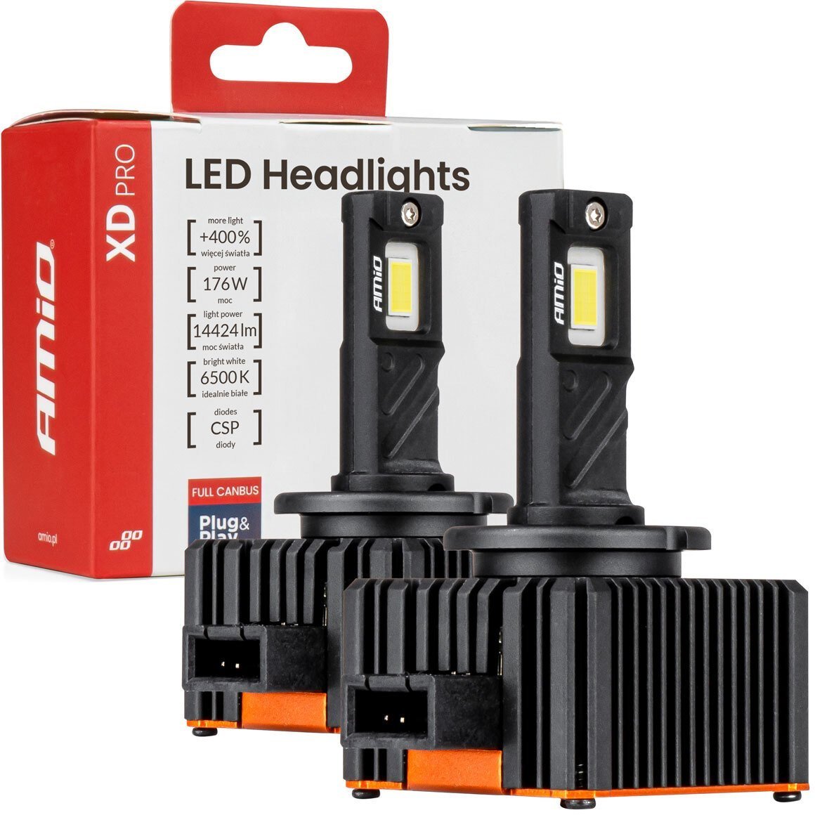 Żarówki samochodowe led xd pro d3s full canbus amio-04681