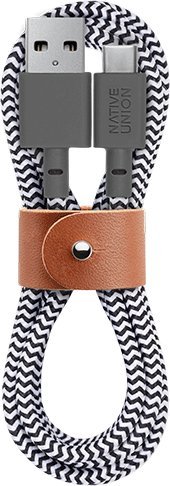 Native Union Belt Cable USB-A to USB-C 1.2m Zebra BELT-AC-ZEB-NP