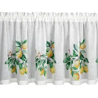 Firany - Zazdrostka 60x150 cm CLEO biało zielona na tunelu łatwy montaż - miniaturka - grafika 1