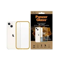 Etui i futerały do telefonów - Etui PanzerGlass ClearCase antybakteryjne z certyfikatem Military Grade na iPhone 13 / 14 / 15 - przezroczysto-żółte - miniaturka - grafika 1