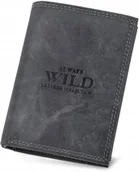 Portfele - Duży Skórzany Portfel Męski Skóra Nubuk Wild Rfid - miniaturka - grafika 1
