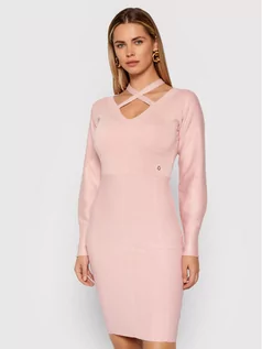 Sukienki - Guess Sukienka dzianinowa Janet W1BK32 Z26I0 Różowy Slim Fit - grafika 1