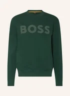 Bluzy męskie - Boss Bluza Nierozpinana Webasiccrew gruen - BOSS - miniaturka - grafika 1