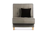 Fotele - Fotel DOZER beżowy/brązowy / 80x85x93 / tkanina - miniaturka - grafika 1