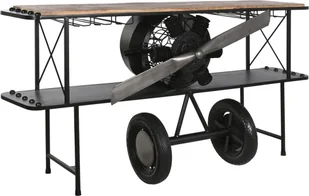 Bigbuy Home Konsola Home ESPRIT Brązowy Czarny Drewno Metal 191 x 58 x 96 cm - Konsole i sekretarzyki - miniaturka - grafika 1
