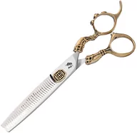 Nożyczki fryzjerskie - WOLF Degażówki nożyczki praworęczne 5,5 Lumens offset fryzjerskie do strzyżenia włosów do salonu linia Professional - miniaturka - grafika 1