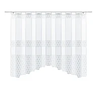 Firany - Firana żakardowa dekoracyjna Jolex 160 x 300 cm biała na taśmie - miniaturka - grafika 1