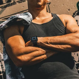 Protect Strap Band opaska z etui do Watch 7 / 6 / 5 / 4 / 3 / 2 / SE (45 / 44 / 42mm) obudowa pancerny pokrowiec na zegarek czarny - Etui i futerały do telefonów - miniaturka - grafika 9