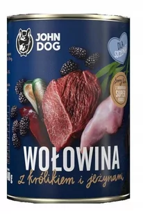 John Dog Wołowina z Królikiem i Jeżynami 400g John Dog Berry Line Junior - Mokra karma dla psów - miniaturka - grafika 1