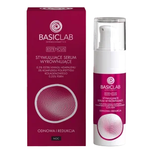 BasicLab Esteticus stymulujące serum wyrównujące na noc 0,3% estru kwasu adapalenu Odnowa i Redukcja 30 ml - Serum do twarzy BasicLab Esteticus stymulujące serum wyrównujące na noc 0,3% estru kwasu adapalenu Odnowa i Redukcja 30 ml - Serum do twarzy - miniaturka - grafika 1