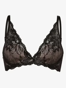 Calvin Klein Damski biustonosz z fiszbinami Kobiety Koronka czarny jednolity, 70B - Biustonosze - miniaturka - grafika 1