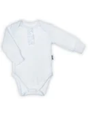 Body dla niemowląt - Niemowlęce body z długim rękawem białe Nicol,r.68 - miniaturka - grafika 1