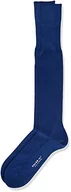 Skarpetki męskie - FALKE Mężczyźni Podkolanówki No. 9 M KH Czysta Bawełna Fil d'Ecosse długie jednokolorowe 1 Para, Niebieski (Royal Blue 6000), 39-40 - miniaturka - grafika 1