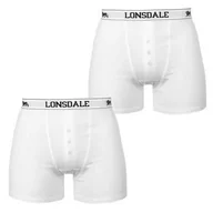 Majtki męskie - Lonsdale bokserki męskie, 2 sztuki, białe, Rozmiar 3XL - miniaturka - grafika 1