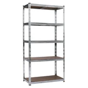 Szafy i regały magazynowe - Regał metalowy ocynkowany 5 półek 180 x 90 x 40 cm 175 kg - miniaturka - grafika 1