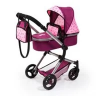 Wózki dla lalek - Bayer Design wózek Neo Vario różowy/ciemnoróżowy - miniaturka - grafika 1