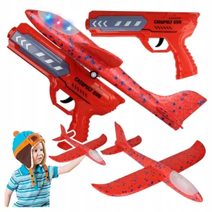 SAMOLOT STYROPIANOWY PISTOLET NA SAMOLOTY WYRZUTNIA SAMOLOTOWA SZYBOWIEC - Samoloty i helikoptery - miniaturka - grafika 1