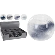 Świeczniki - Świecznik z piórkiem szkło mix 8 cm - miniaturka - grafika 1