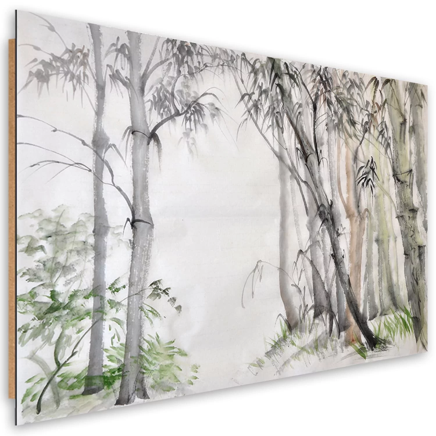 Obraz Deco Panel, Las szarych drzew malowany (Rozmiar 100x70)