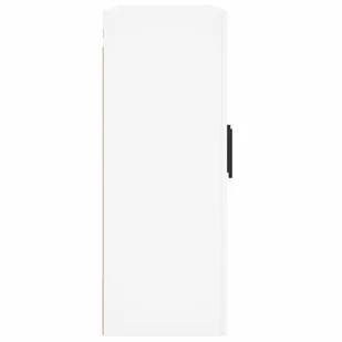Szafka wisząca, biała, 69,5x34x90 cm, materiał drewnopochodny Lumarko! - Szafki do salonu - miniaturka - grafika 9