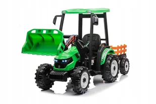 Traktorek z kabiną przyczepą i łyżką TITAN 2x200W 24V MOCNY do 10km/h - Pojazdy elektryczne dla dzieci - miniaturka - grafika 1